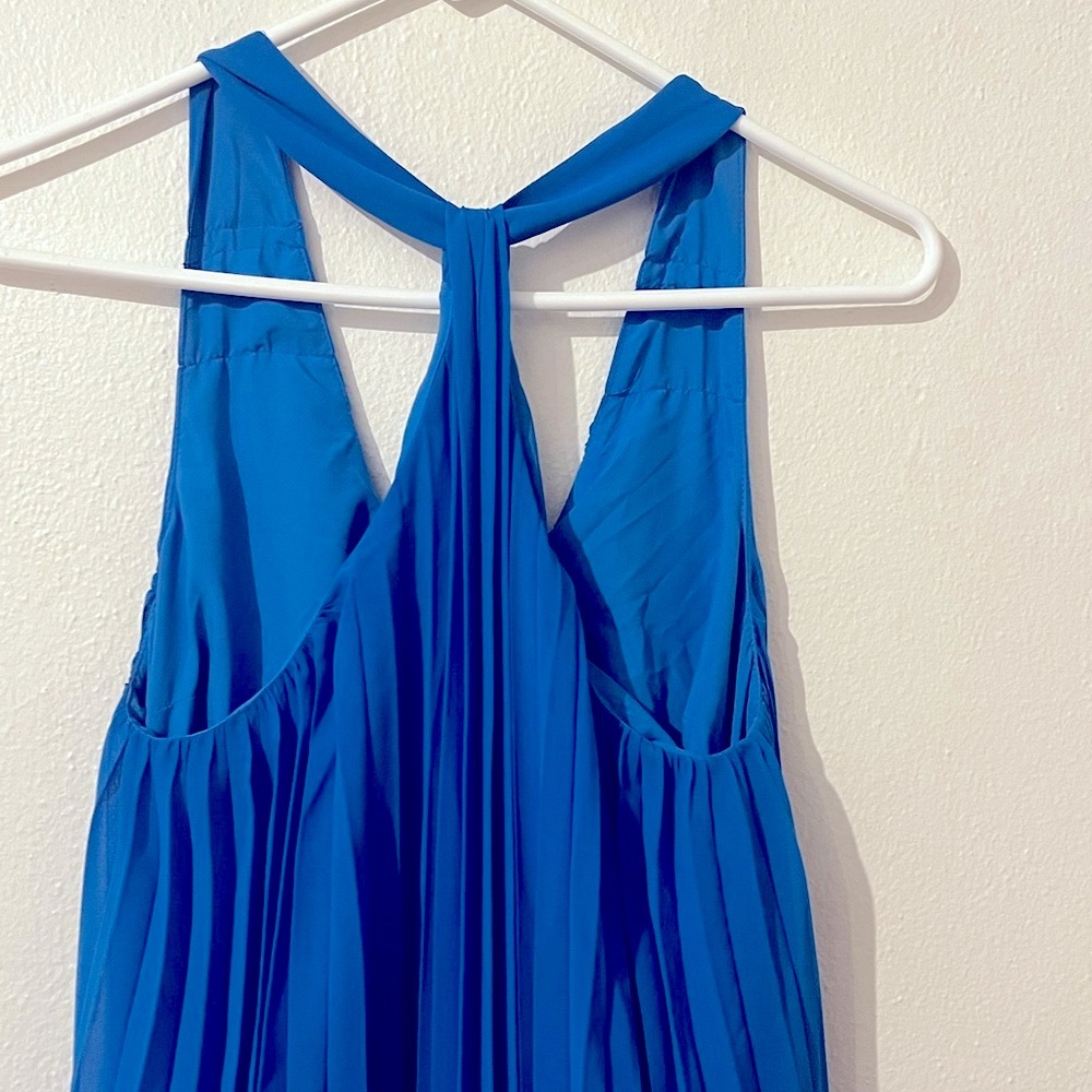 Socialite Blue Pleated Hi-Low Maxi Trapeze Dress from Nordstrom NWT - Picture 12 of 13
